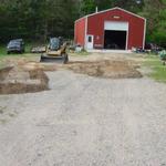 BEFORE - This is a shot of the sub-grading prior to the installation of Recycled Asphalt.  We always sub-grade prior to installing material, this ensures proper drainage and even thickness of material.  This driveway is Mike B's in Alto.